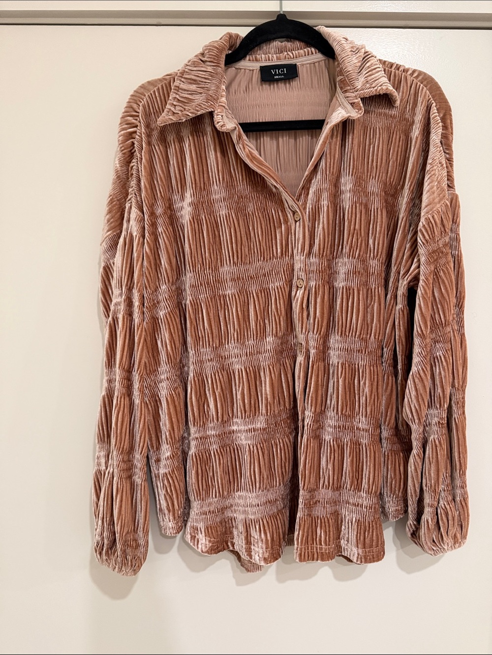 VICI Bette textured button down shirt